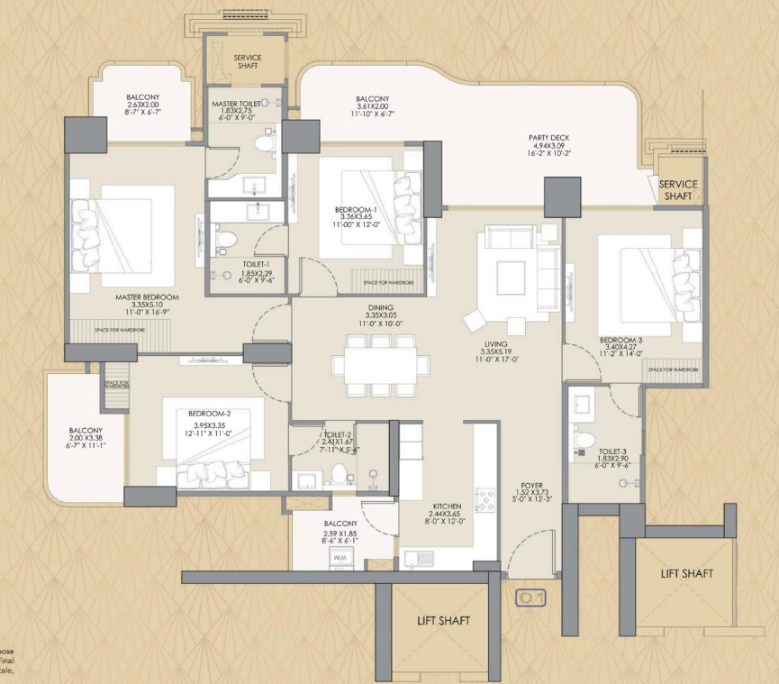 4 BHK Floor Plan