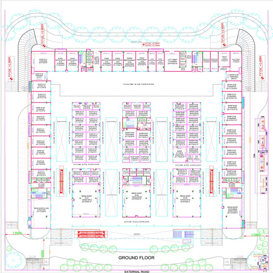 547 SQ.FT Floor Plan