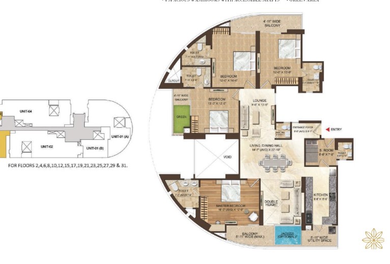 4 BHK Floor Plan
