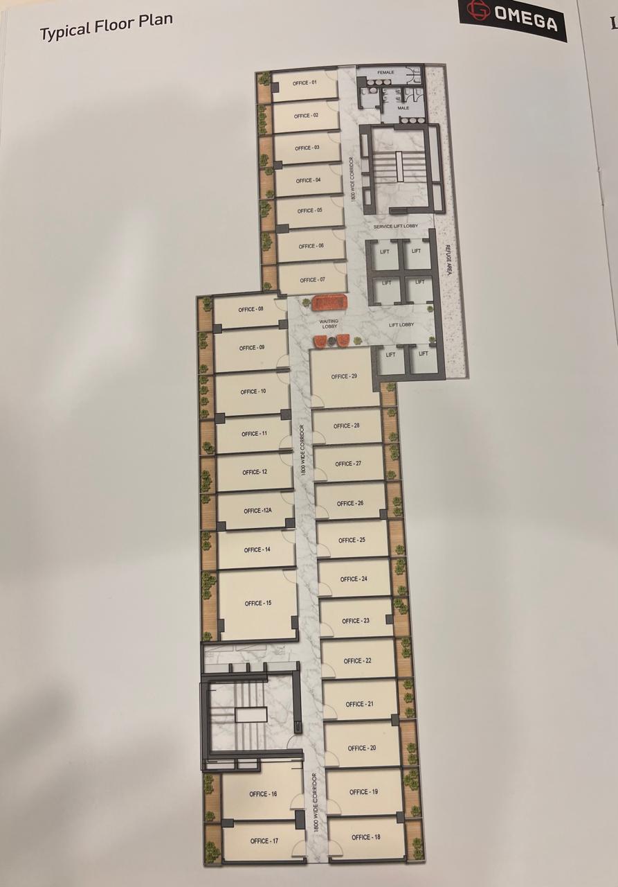 1739.35 SQ.FT Floor Plan