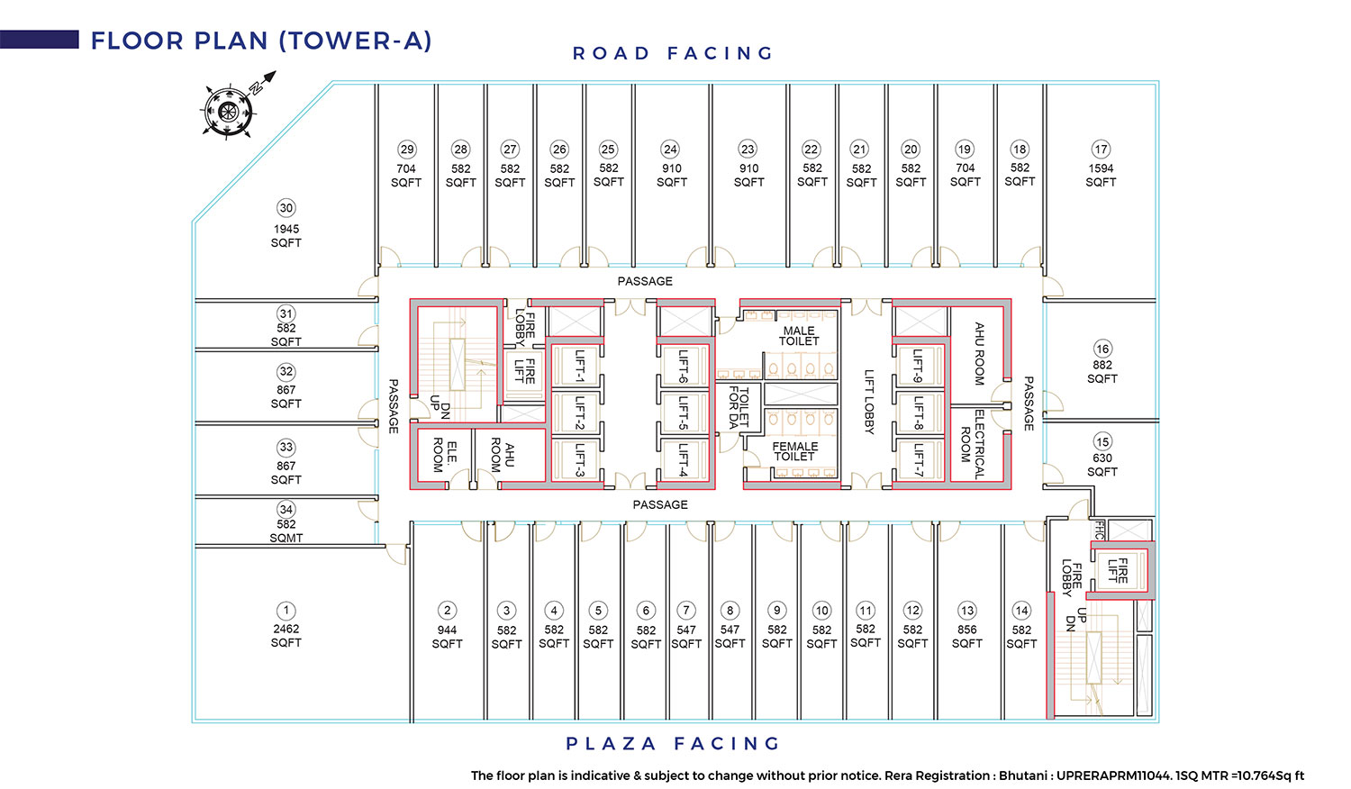 500 SQ.FT Floor Plan