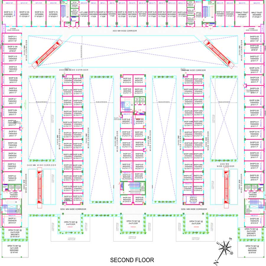 550 SQ.FT Floor Plan