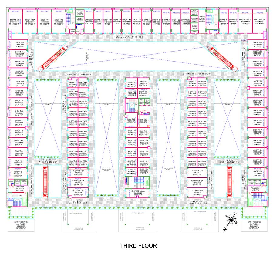 850 SQ.FT Floor Plan